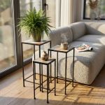 SILVES - set tre fioriere quadrate