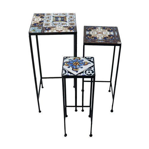 SILVES - set tre fioriere quadrate