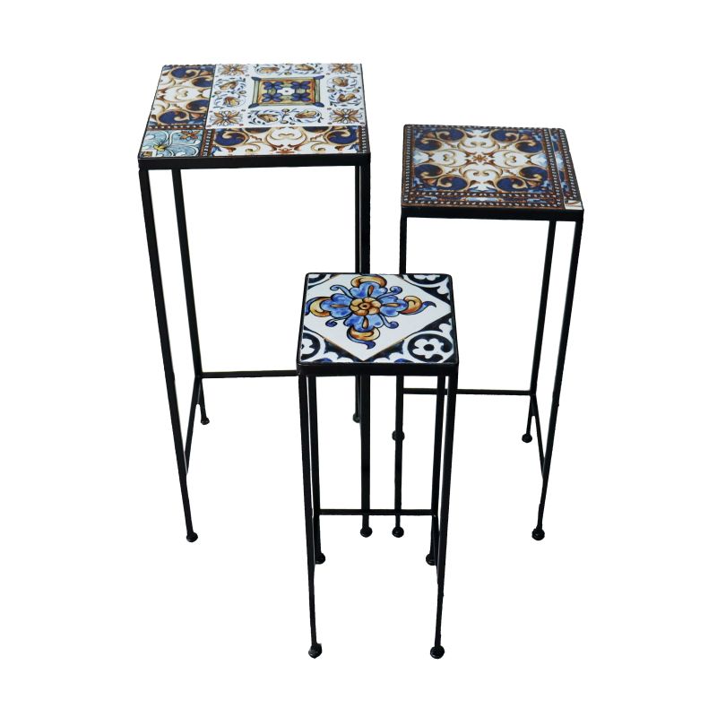 SILVES - set tre fioriere quadrate