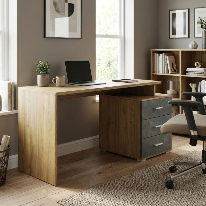 LIPSIA - scrivania con cassettiera