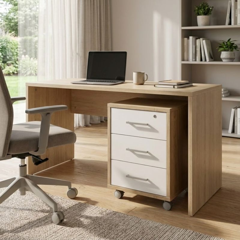 GARE - cassettiera per ufficio 3 cassetti con ruote