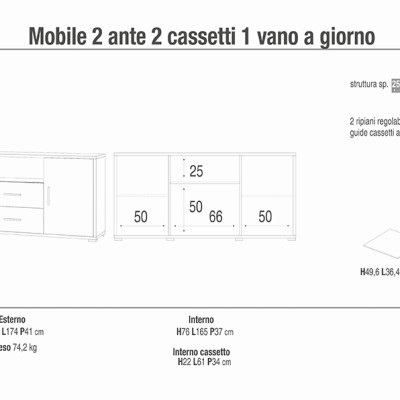 CLAUS - madia moderna per soggiorno