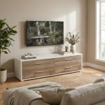 DOMA - porta tv moderno con 4 cassetti