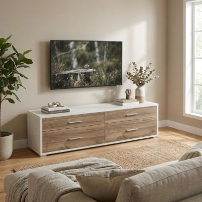 DOMA - porta tv moderno con 4 cassetti