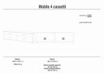DOMA - porta tv moderno con 4 cassetti