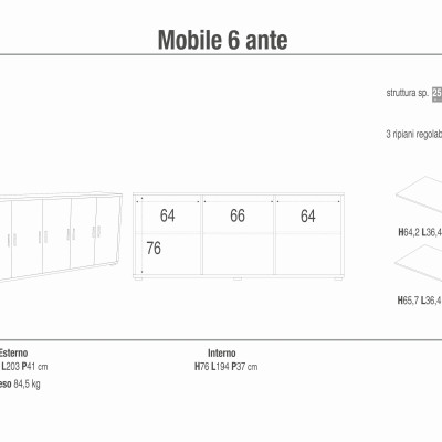 NUBA - madia moderna per soggiorno