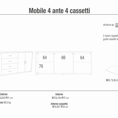 ESTE - madia moderna per soggiorno