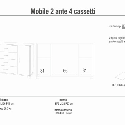 KITON - madia moderna per soggiorno