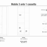 SPACER - armadio compatto con tre ante e un cassetto