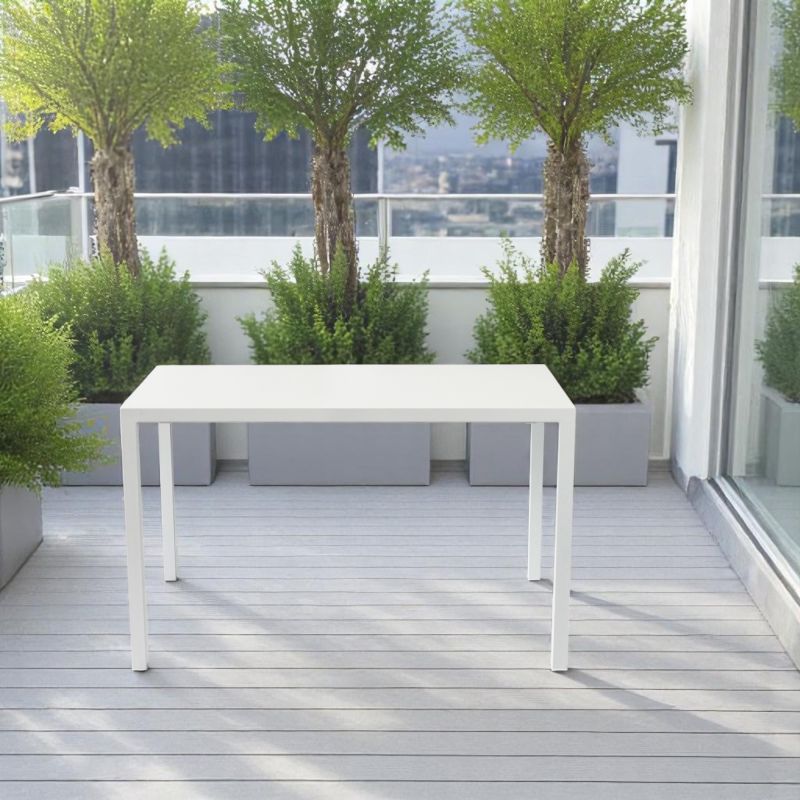 AUTOLIV - tavolo da esterno autolivellante in acciaio cm 80 x 120 x 76 h