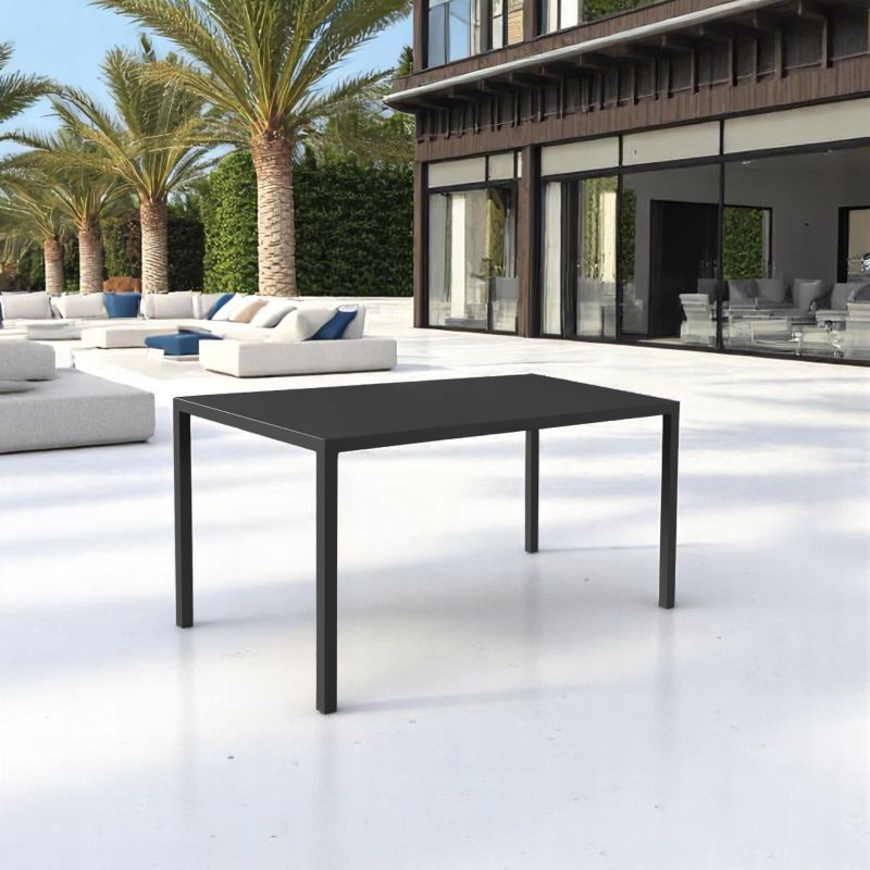 AUTOLIV - tavolo da esterno autolivellante in acciaio cm 80 x 120 x 76 h