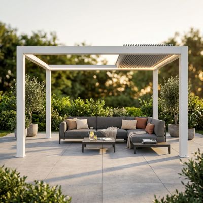 Pergola bioclimatica retrattile motorizzata 4x4 m