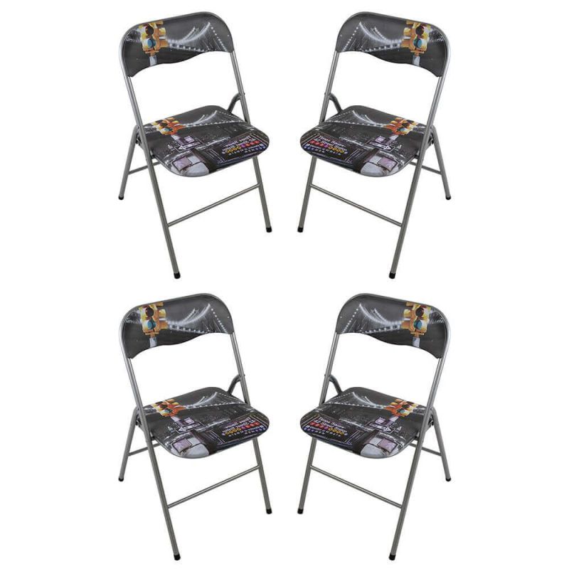 LUCIE - sedia pieghevole salvaspazio set da 4 city