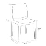 ELLIOT - sedia di design moderno polipropilene