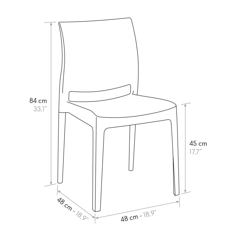 ELLIOT - sedia di design moderno polipropilene