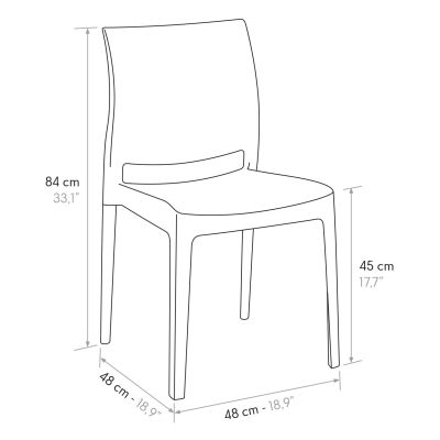 ELLIOT - sedia di design moderno polipropilene