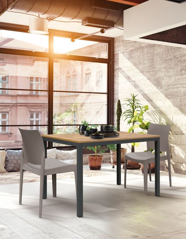 DAKARI - tavolo da pranzo con struttura nera