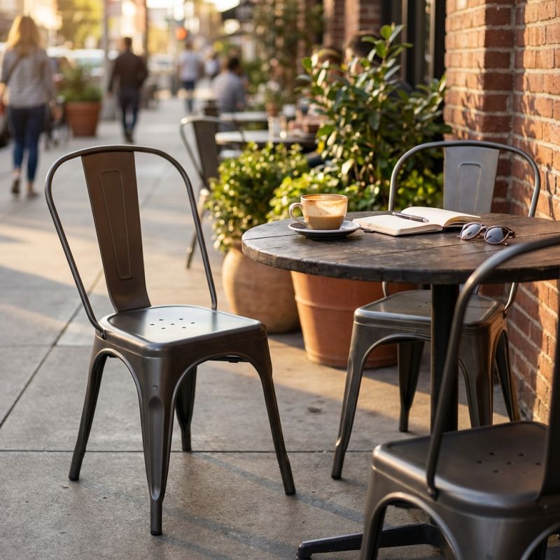 AGATHA - sedia in metallo industrial