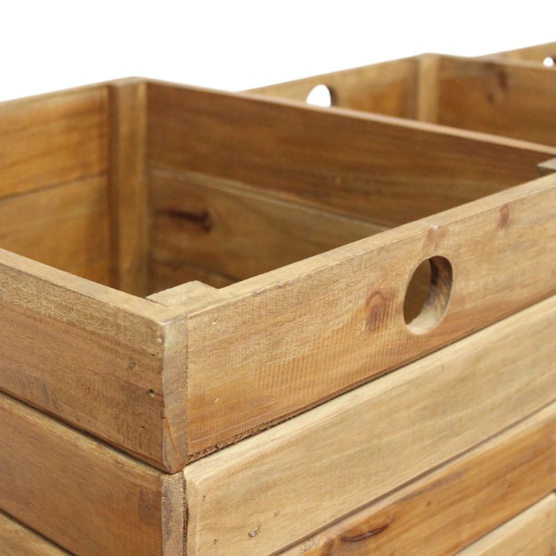 SUSAN - set di 3 cassette in legno di mogano