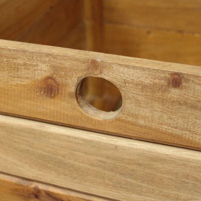 SUSAN - set di 3 cassette in legno di mogano