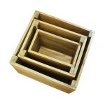 SMITH - set di 3 cassette in legno di mogano