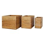 SMITH - set di 3 cassette in legno di mogano