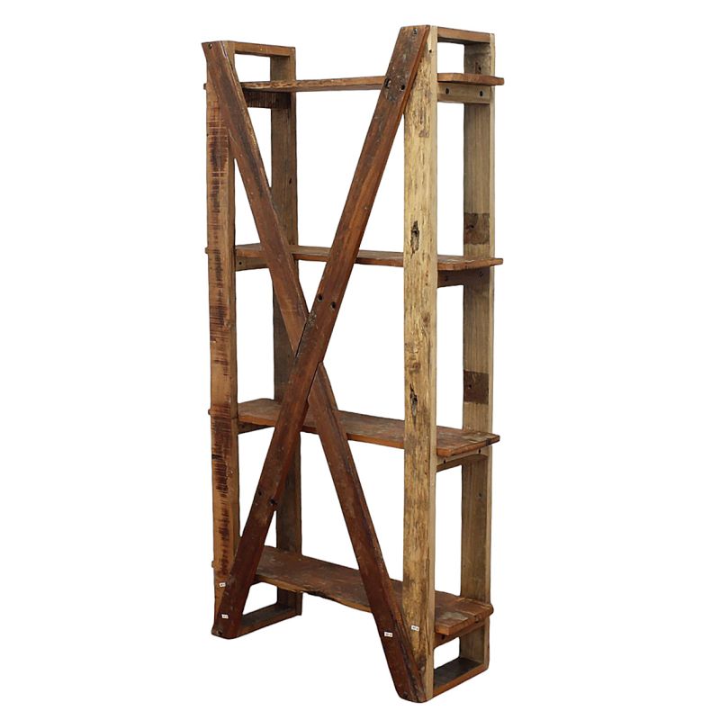 TEMPUS - mobile in legno riciclato con 4 ripiani