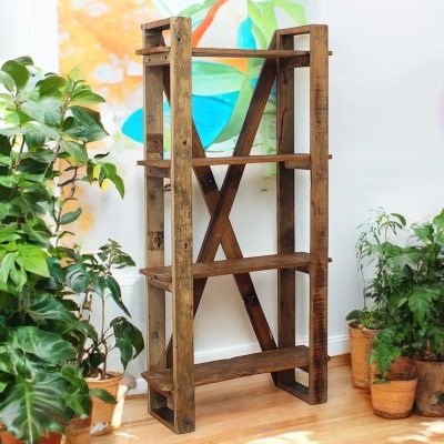 TEMPUS - mobile in legno riciclato con 4 ripiani