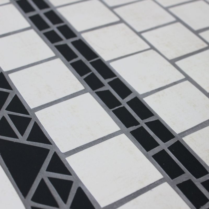 MELILLA - tavolo con piano ovale e mosaico beige e antracite
