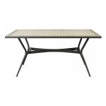 ANXO - tavolo con piano rettangolare e mosaico beige e antracite