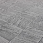 EVON - tavolo con piano rettangolare e mosaico antracite