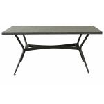 EVON - tavolo con piano rettangolare e mosaico antracite