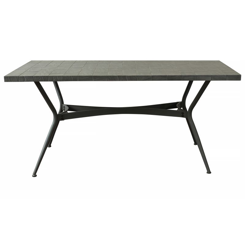 EVON - tavolo con piano rettangolare e mosaico antracite