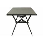 EVON - tavolo con piano rettangolare e mosaico antracite