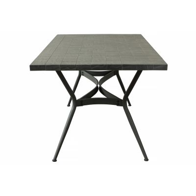 EVON - tavolo con piano rettangolare e mosaico antracite