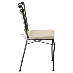 ODETTE - sedia in metallo verniciato a polvere antracite