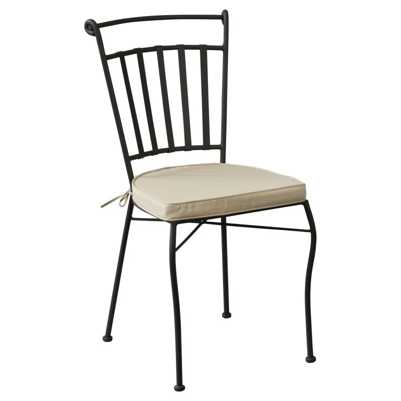 ODETTE - sedia in metallo verniciato a polvere antracite