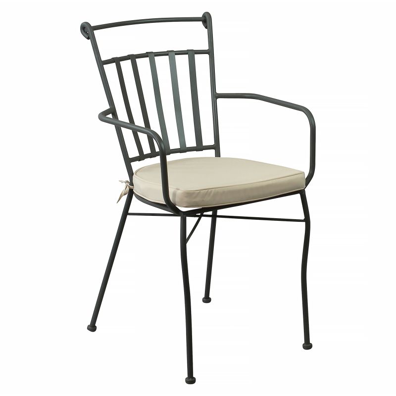 ODETTE - poltrona in metallo verniciato a polvere antracite