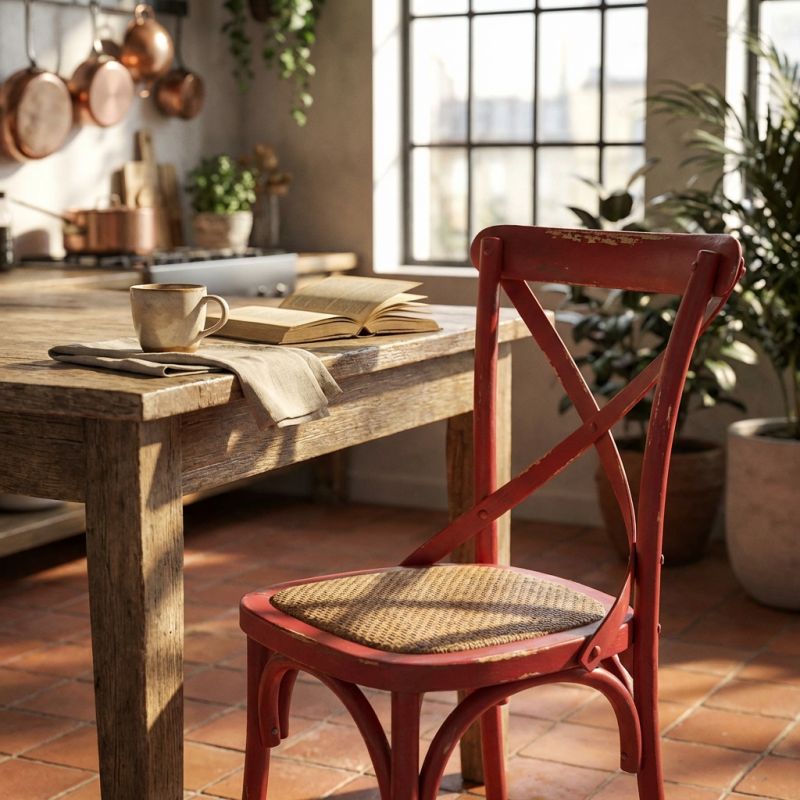 CROSS - sedia vintage in legno