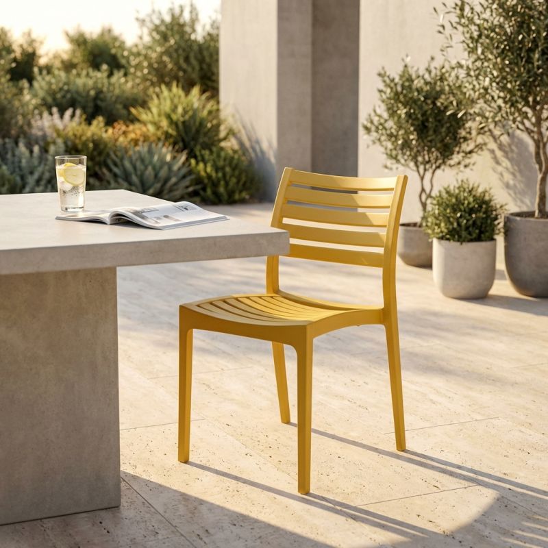 ZULE - sedia in polipropilene impilabile