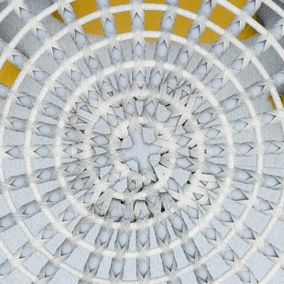 AITANA - conchiglione con struttura in alluminio wicker grigio chiaro