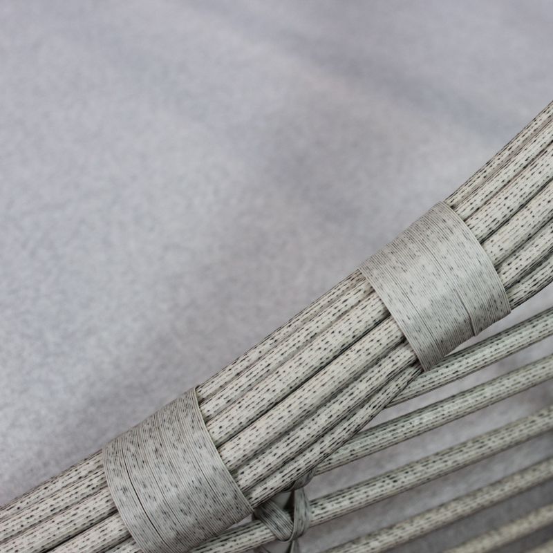 AITANA - conchiglione con struttura in alluminio wicker grigio chiaro