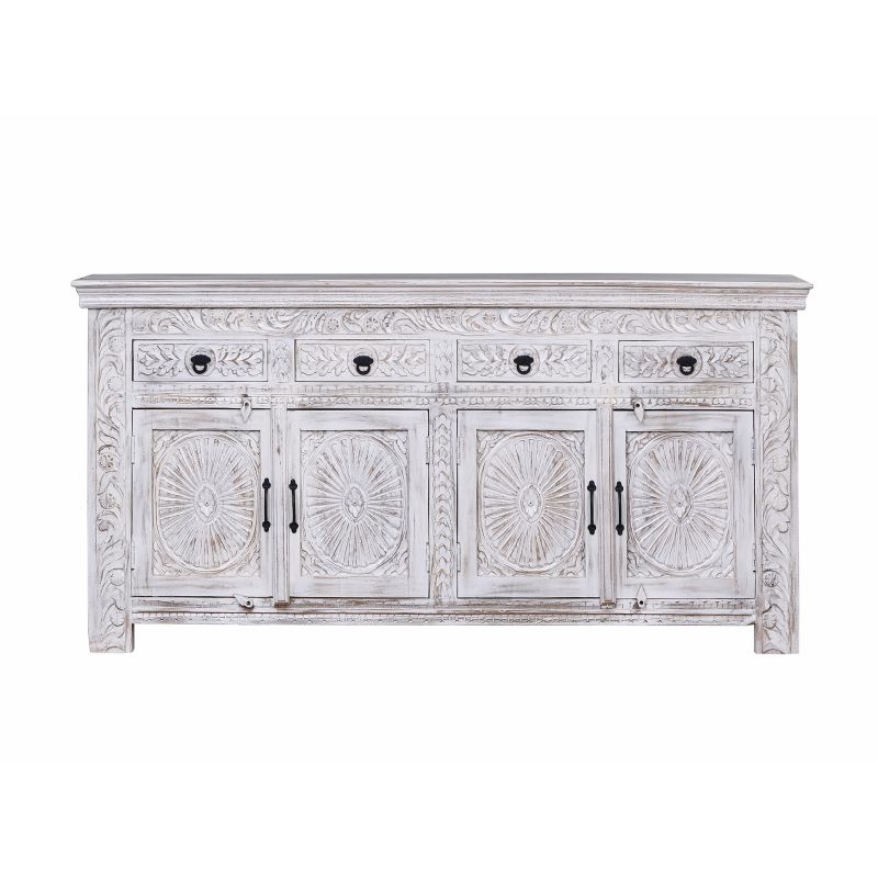 CARMEN - mobile in legno di mango con 4 ante e 4 cassetti