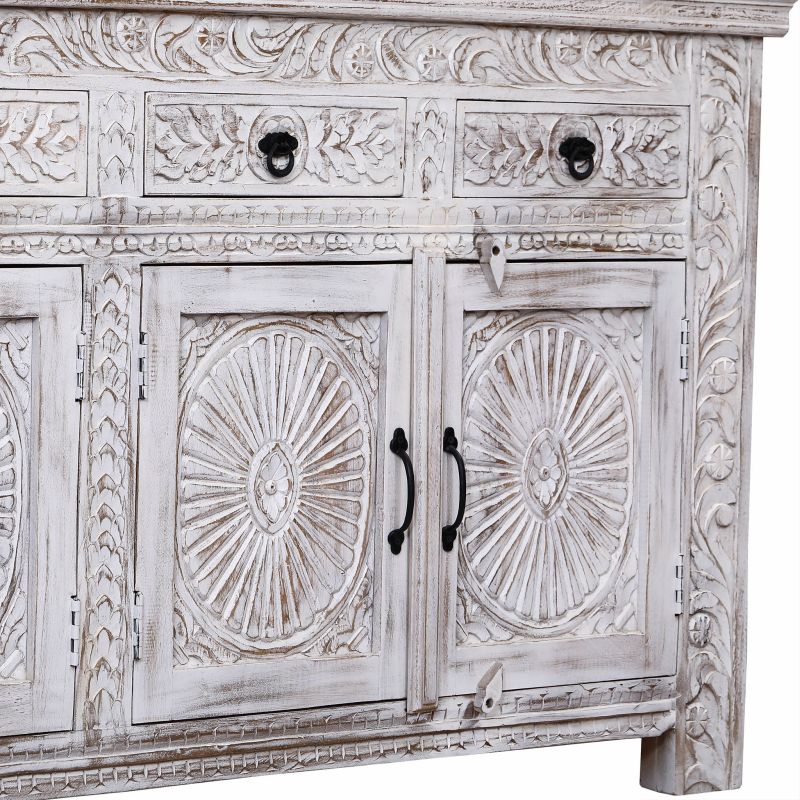 CARMEN - mobile in legno di mango con 4 ante e 4 cassetti