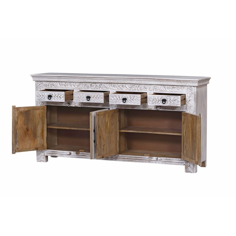 CARMEN - mobile in legno di mango con 4 ante e 4 cassetti