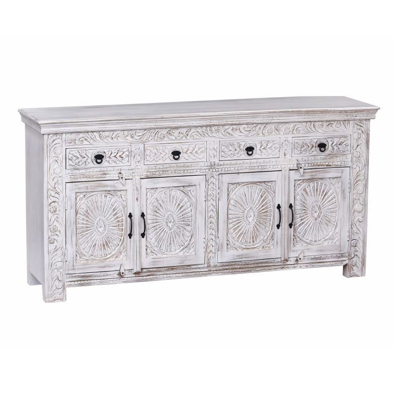 CARMEN - mobile in legno di mango con 4 ante e 4 cassetti