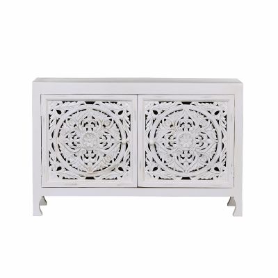 ZAYRA - mobile in legno di mango con 2 ante