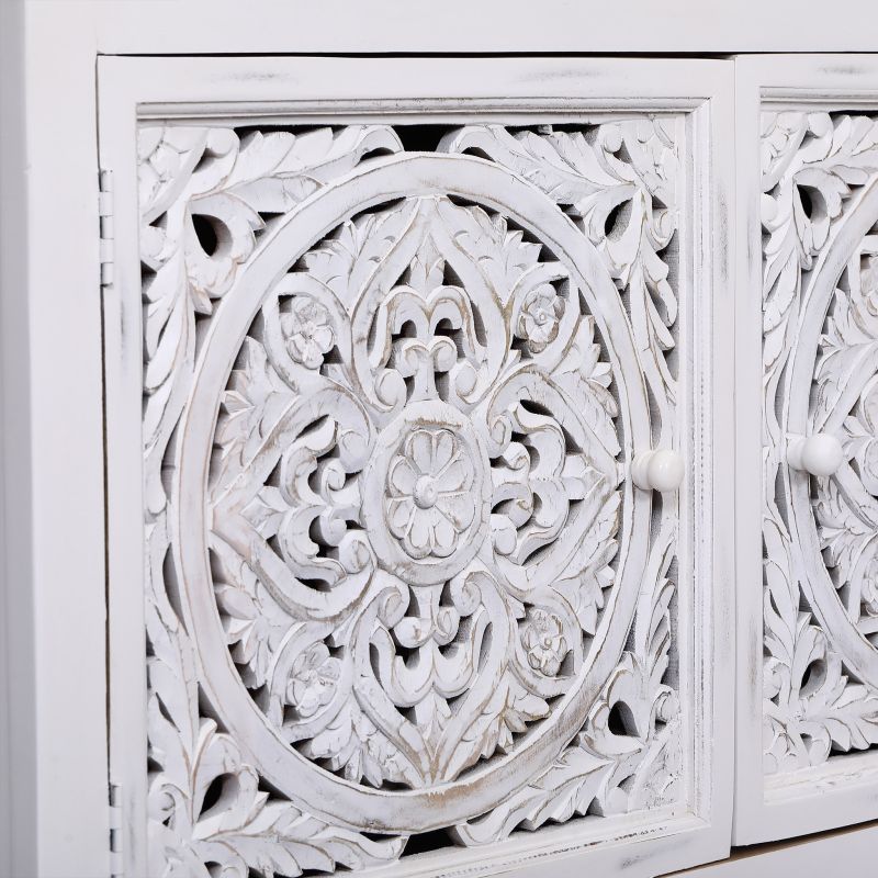 ZAYRA - mobile in legno di mango con 2 ante