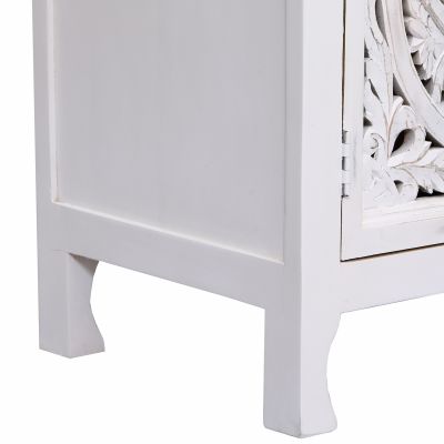 ZAYRA - mobile in legno di mango con 2 ante