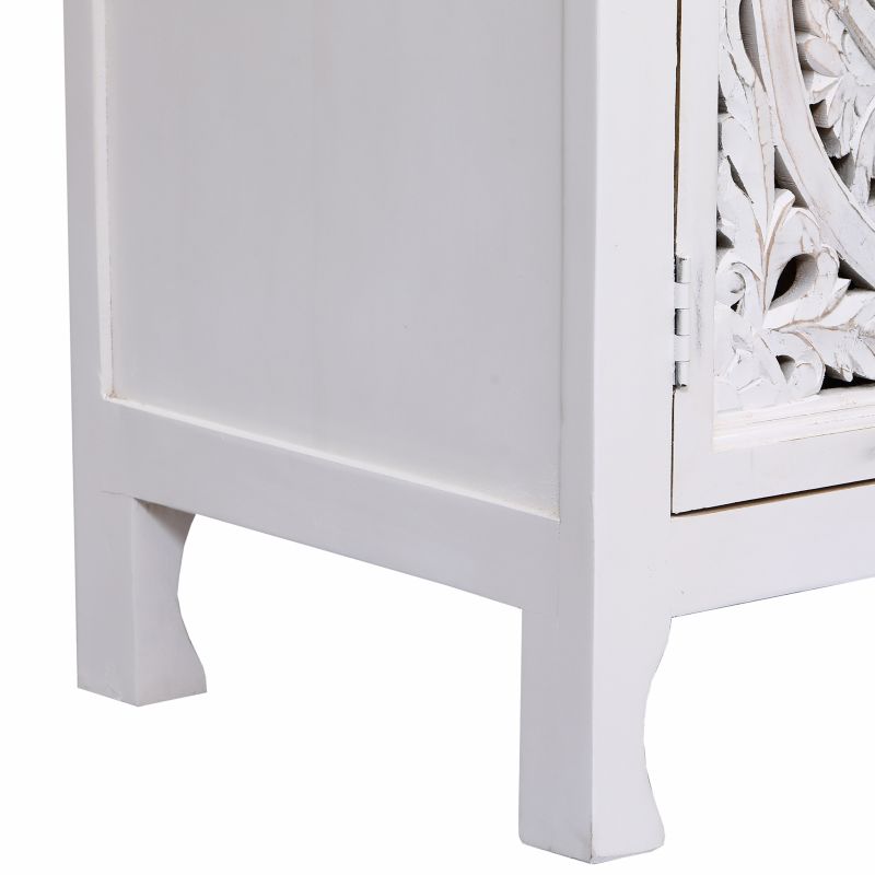 ZAYRA - mobile in legno di mango con 2 ante